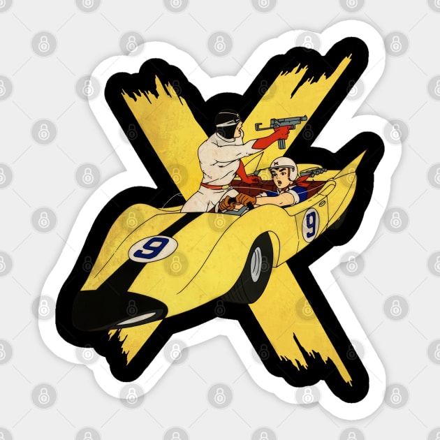 BEST RACER X 9 vINTAGE Sticker by gundalaheros